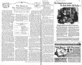 Better Homes & Gardens September 1925 Magazine Article: The Music of The American Cowboy