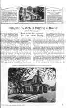 Better Homes & Gardens October 1925 Magazine Article: Things to Watch in Buying a Home