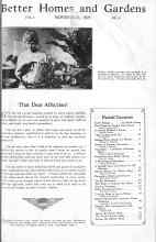 Better Homes & Gardens November 1925 Magazine Article: That Dear Affection!