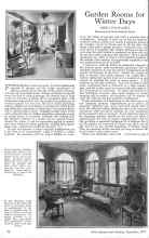 Better Homes & Gardens November 1925 Magazine Article: Garden Rooms for Winter Days