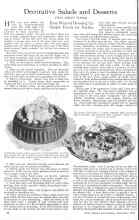 Better Homes & Gardens November 1925 Magazine Article: Decorative Salads and Desserts