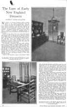 Better Homes & Gardens December 1925 Magazine Article: The Lure of Early New England Dressers