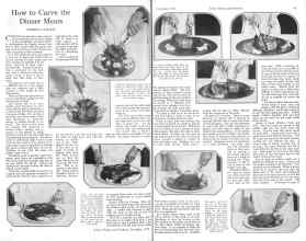 Better Homes & Gardens December 1925 Magazine Article: How to Carve the Dinner Meats