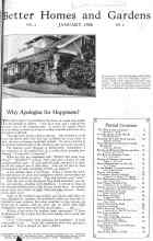Better Homes & Gardens January 1926 Magazine Article: Why Apologize for Happiness?