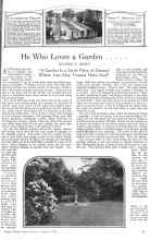Better Homes & Gardens January 1926 Magazine Article: He Who Loves a Garden . . . . .