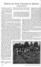 Better Homes & Gardens February 1926 Magazine Article: Making the Rose Universal in America