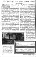 Better Homes & Gardens February 1926 Magazine Article: The Evolution of a Little Flower Border