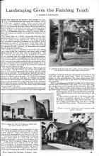 Better Homes & Gardens February 1926 Magazine Article: Landscaping Gives the Finishing Touch