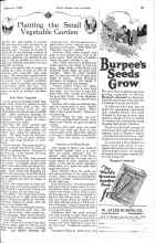 Better Homes & Gardens February 1926 Magazine Article: Planting the Small Vegetable Garden