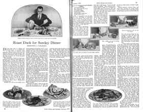 Better Homes & Gardens February 1926 Magazine Article: Roast Duck for Sunday Dinner
