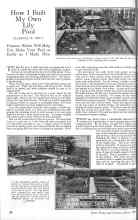 Better Homes & Gardens March 1926 Magazine Article: How I Built My Own Lily Pool