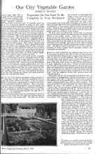 Better Homes & Gardens March 1926 Magazine Article: Our City Vegetable Garden
