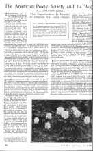 Better Homes & Gardens March 1926 Magazine Article: The American Peony Society and Its Work