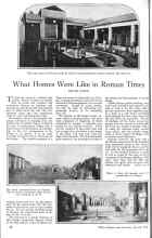 Better Homes & Gardens March 1926 Magazine Article: What Homes Were Like in Roman Times
