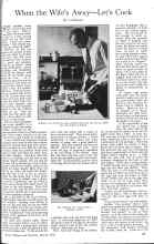 Better Homes & Gardens March 1926 Magazine Article: When the Wife's Away--Let's Cook