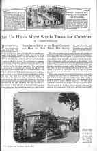 Better Homes & Gardens April 1926 Magazine Article: Let Us Have More Shade Trees for Comfort