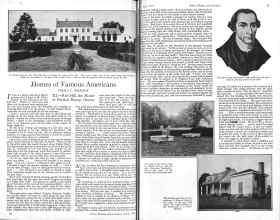 Better Homes & Gardens April 1926 Magazine Article: Homes of Famous Americans