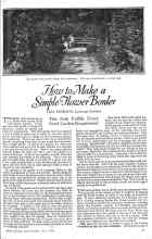 Better Homes & Gardens May 1926 Magazine Article: How to Make a Simple Flower Border