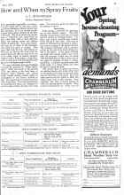 Better Homes & Gardens May 1926 Magazine Article: How and When to Spray Fruits