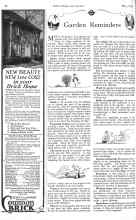 Better Homes & Gardens May 1926 Magazine Article: Garden Reminders