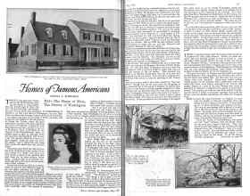 Better Homes & Gardens May 1926 Magazine Article: Homes of Famous Americans