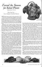 Better Homes & Gardens June 1926 Magazine Article: Extend the Season for Salad Plants
