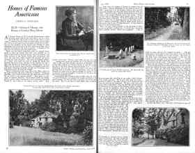 Better Homes & Gardens June 1926 Magazine Article: Homes of Famous Americans