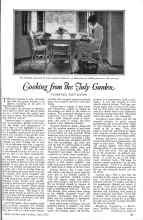 Better Homes & Gardens July 1926 Magazine Article: Cooking from the July Garden