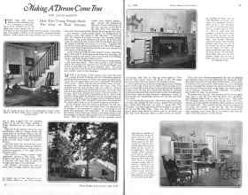 Better Homes & Gardens July 1926 Magazine Article: Making A Dream Come True