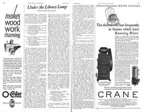 Better Homes & Gardens July 1926 Magazine Article: Under the Library Lamp