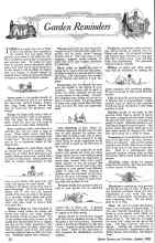 Better Homes & Gardens August 1926 Magazine Article: Garden Reminders