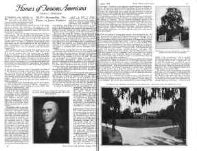Better Homes & Gardens August 1926 Magazine Article: Homes of Famous Americans