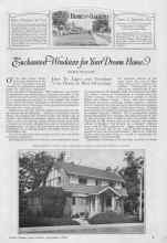 Better Homes & Gardens September 1926 Magazine Article: Enchanted Windows for Your Dream Home