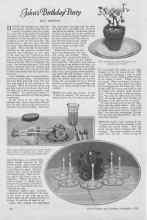 Better Homes & Gardens September 1926 Magazine Article: John's Birthday Party