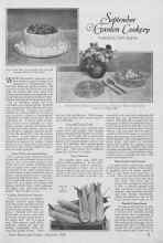 Better Homes & Gardens September 1926 Magazine Article: September Garden Cookery