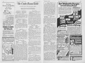Better Homes & Gardens September 1926 Magazine Article: The Cooks Round Table