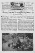 Better Homes & Gardens October 1926 Magazine Article: Possibilities for Planting Wall Gardens