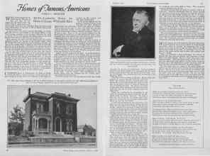 Better Homes & Gardens October 1926 Magazine Article: Homes of Famous Americans