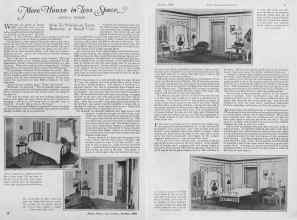 Better Homes & Gardens October 1926 Magazine Article: More House in Less Space
