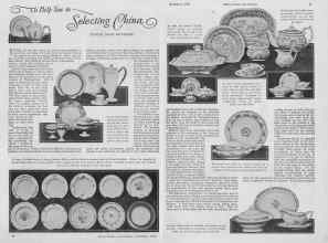 Better Homes & Gardens November 1926 Magazine Article: To Help You in Selecting China