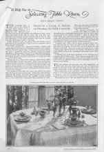 Better Homes & Gardens January 1927 Magazine Article: To Help You in Selecting Table Linen