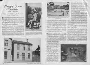 Better Homes & Gardens January 1927 Magazine Article: Homes of Famous Americans
