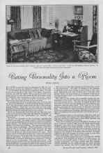 Better Homes & Gardens March 1927 Magazine Article: Putting Personality Into a Room