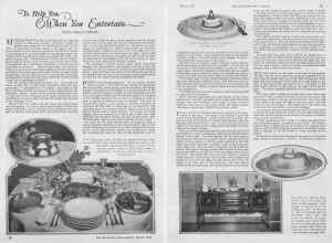 Better Homes & Gardens March 1927 Magazine Article: To Help You When You Entertain