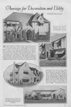 Better Homes & Gardens May 1927 Magazine Article: Awnings for Decoration and Utility