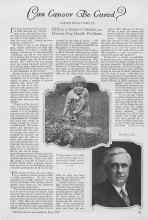 Better Homes & Gardens May 1927 Magazine Article: Can Cancer Be Cured?
