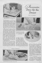 Better Homes & Gardens May 1927 Magazine Article: Accessories Dress Up the Dinner