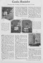 Better Homes & Gardens June 1927 Magazine Article: Garden Reminders