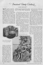 Better Homes & Gardens June 1927 Magazine Article: Practical Camp Cookery