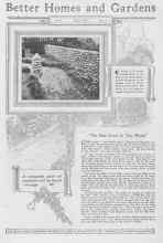 Better Homes & Gardens July 1927 Magazine Article: 